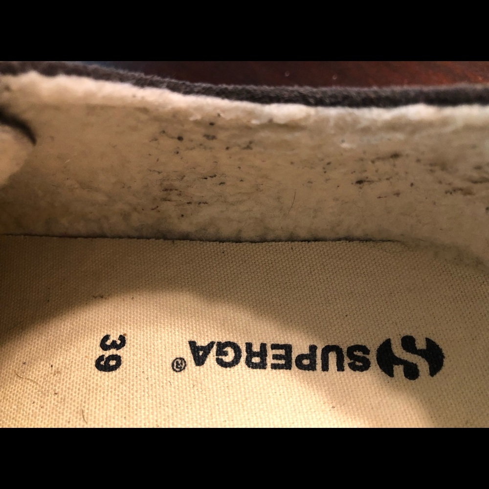 Superga platform grey fur lined suede size 8 - Picture 7 of 9